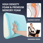 Hombys Lumbar Support Pillow For Recliner Chair, Memory Foam Back Support Cushion For Elderly,Extra Large Lumbar Support Pillow