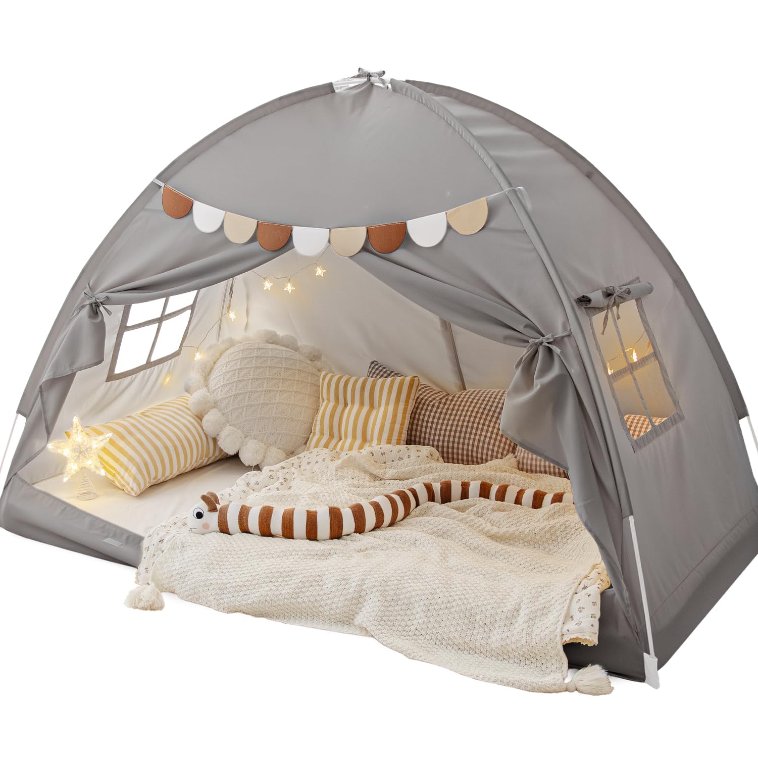 Bed Tent Bed Canopy Bunk Twin Size For Kids, Kids Tent Floor Indoor Privacy Sleeping Tents Dream Tents Indoor Drafty Room, Twin