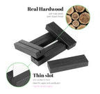 Toros Store 10 Pack Wood Place Card Holder - Black Wooden Table Number Holders , Name Place Cards Stand , Events Party Tabletop