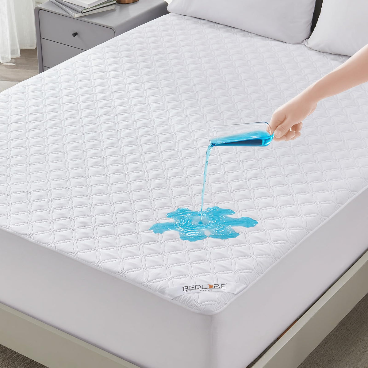 Bedlore Waterproof Mattress Protector, Twin Xl Size Mattress Pad With Deep Pocket Fitted Up To 6-18 Inches, Soft & Breathable Be