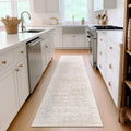 Soalmost Washable Runner Rug, 2.5x8 Rug Runner Vintage Kitchen Runner Rug Non-Slip Foldable Hallway Runner Rug for Entryway, L
