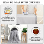 Faux Fur Rug For Bedroom, Gray Fluffy Rug Soft Sheepskin Runner Rug Sofa Couch Seat Cushion, 2X6Ft Grey Plush Area Rug Shag Rugs