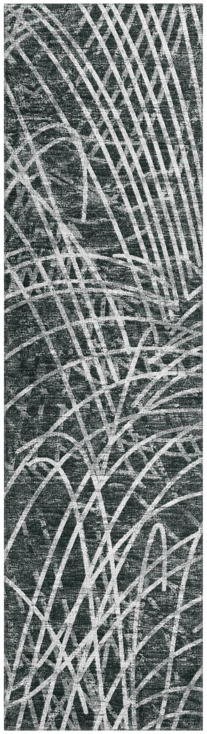 Addison Rugs Rylee Ary32 Grey Washable 2'3" X 7'6" Indoor Outdoor Runner Rug, Easy Clean, Machine Washable, Non Shedding, Bedroom, Entry, Living Room, Dining Room, Kitchen, Patio Rug