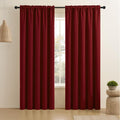 CUCRAF Maroon Red Blackout Curtains 108 inch Length 2 Panels Set, Rod Pocket Room Darkening Drapes for Bedroom Living Room, Insu