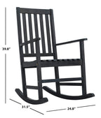 Safavieh Pat6707K Outdoor Collection Barstow Dark Slate Gray Rocking Chair
