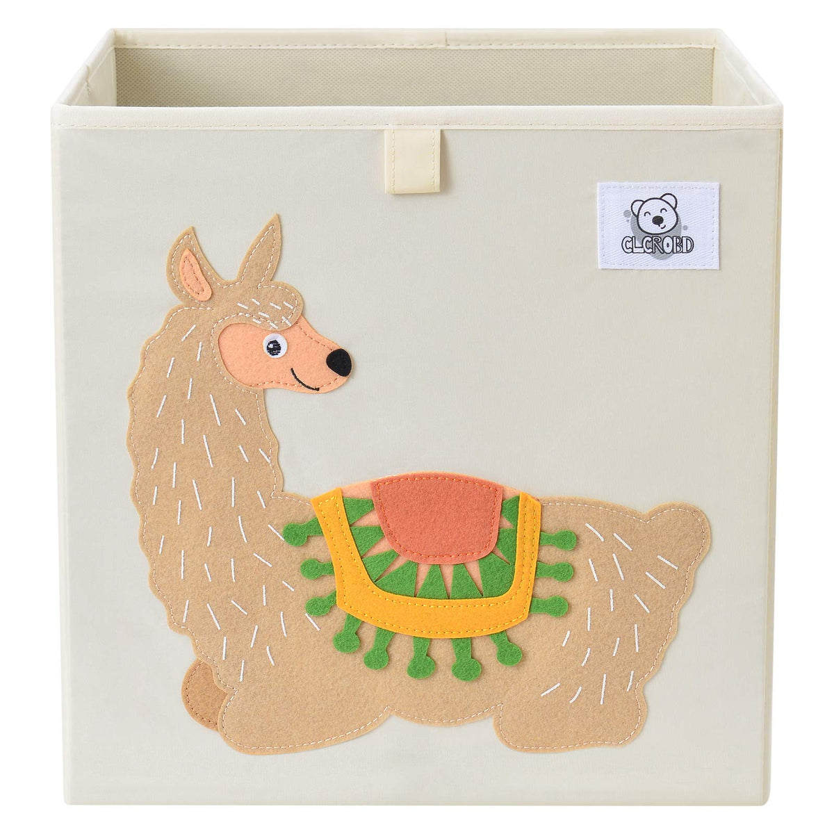 CLCROBD Foldable Animal Cube Storage Bins Fabric Toy Box/Chest/Organizer for Toddler/Kids Nursery, Playroom, 13 inch (Alpaca)
