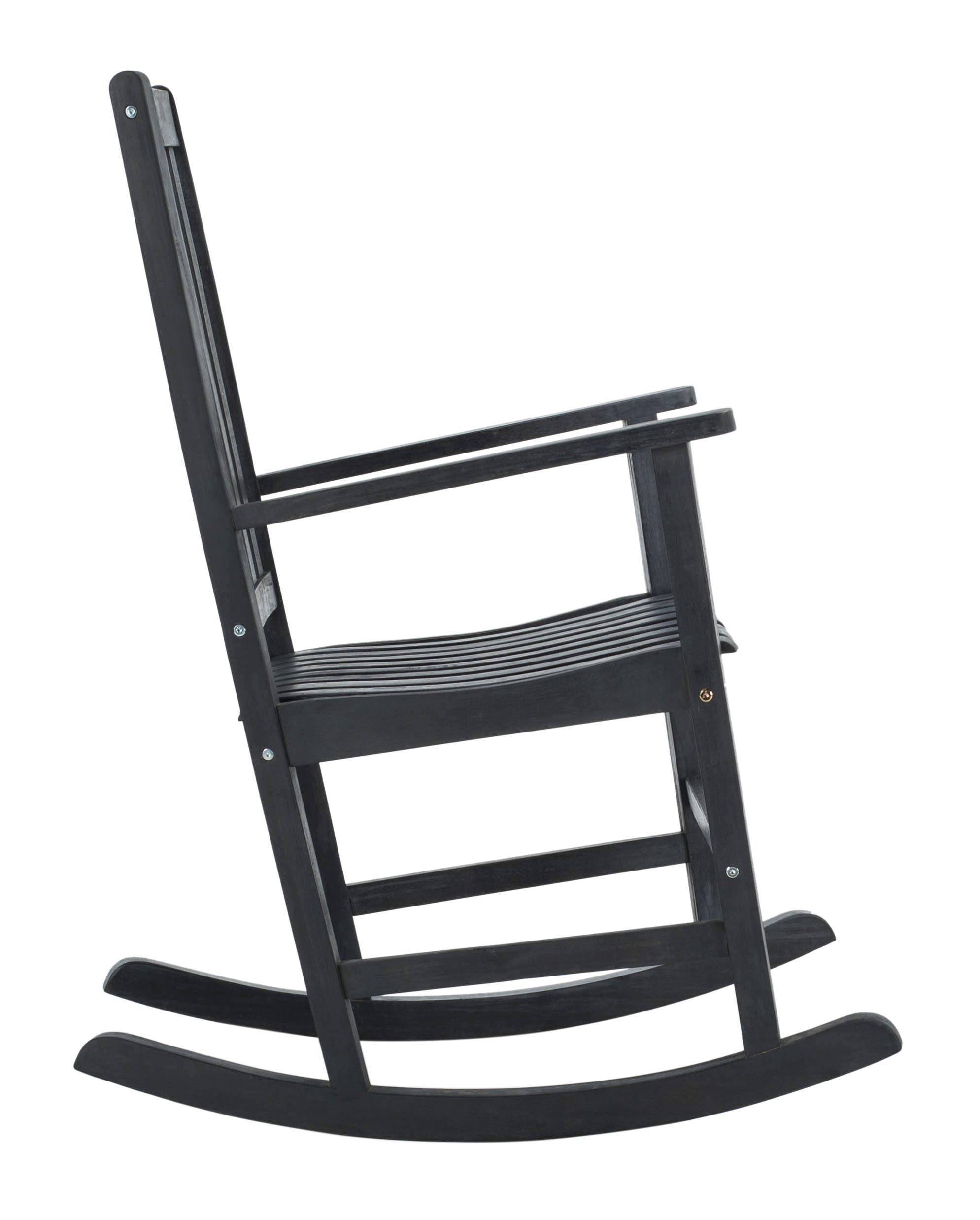 Safavieh Pat6707K Outdoor Collection Barstow Dark Slate Gray Rocking Chair