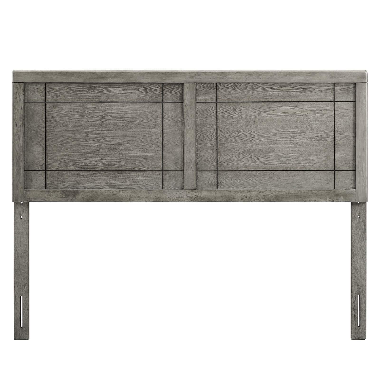 Modway Archie Queen Wood Headboard In Gray