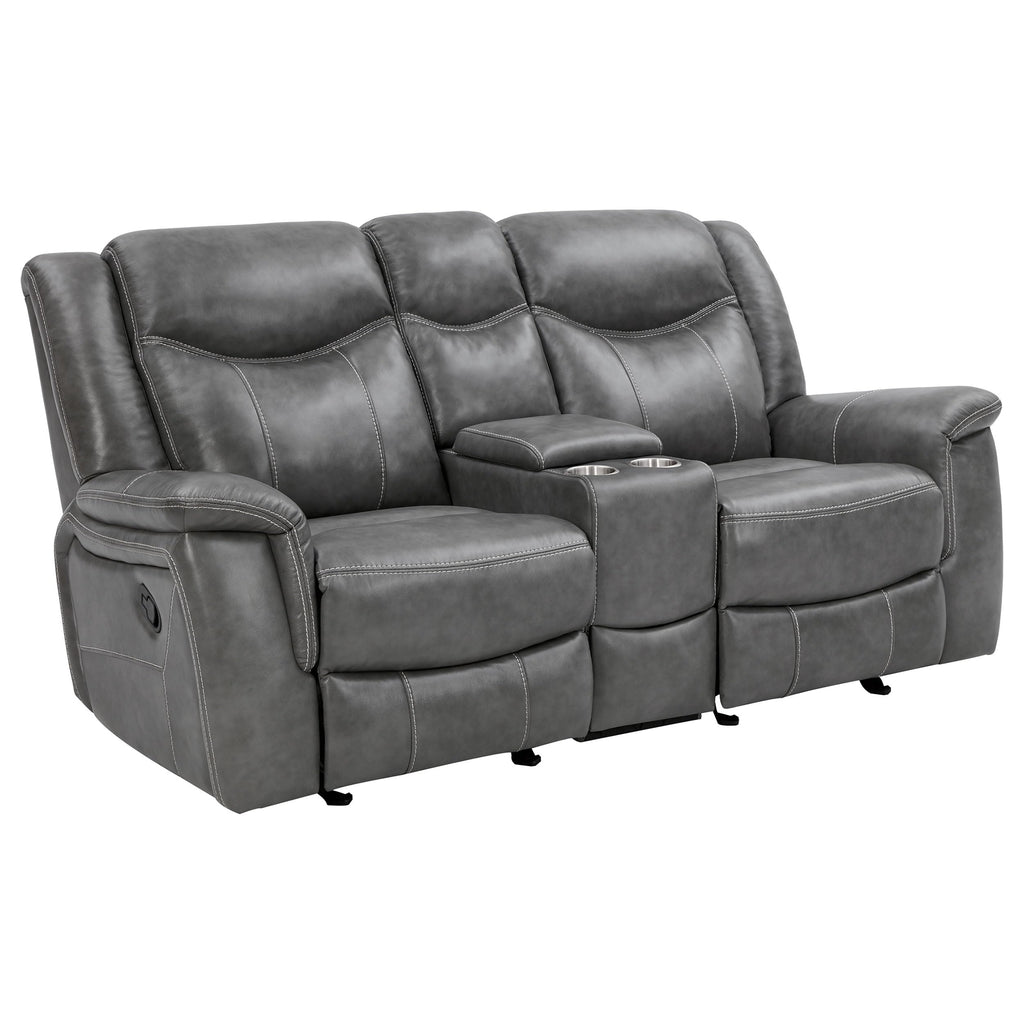 Coaster Home Furnishings Conrad 2-Piece Upholstered Padded Arm Motion Sofa Set Grey