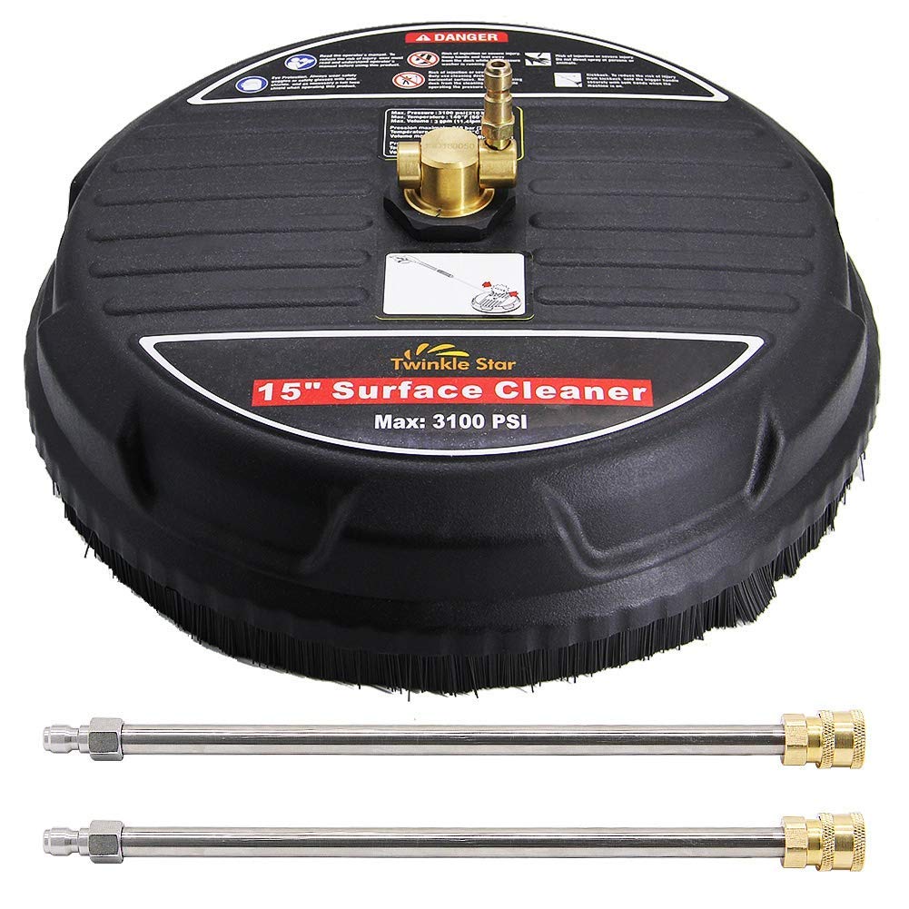 Twinkle Star Pressure Washer Surface Cleaner (15      , Black-3100Psi)