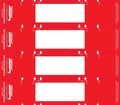 Tabbies File Pocket Handles, 9.63 X 2, Red/White, 4/Sheet, 12 Sheets/Pack
