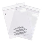 Spartan Industrial - 8' X 10' (1000 Count) Self Seal Clear Poly Bags With Suffocation Warning For Packaging, Shipping & Fba -