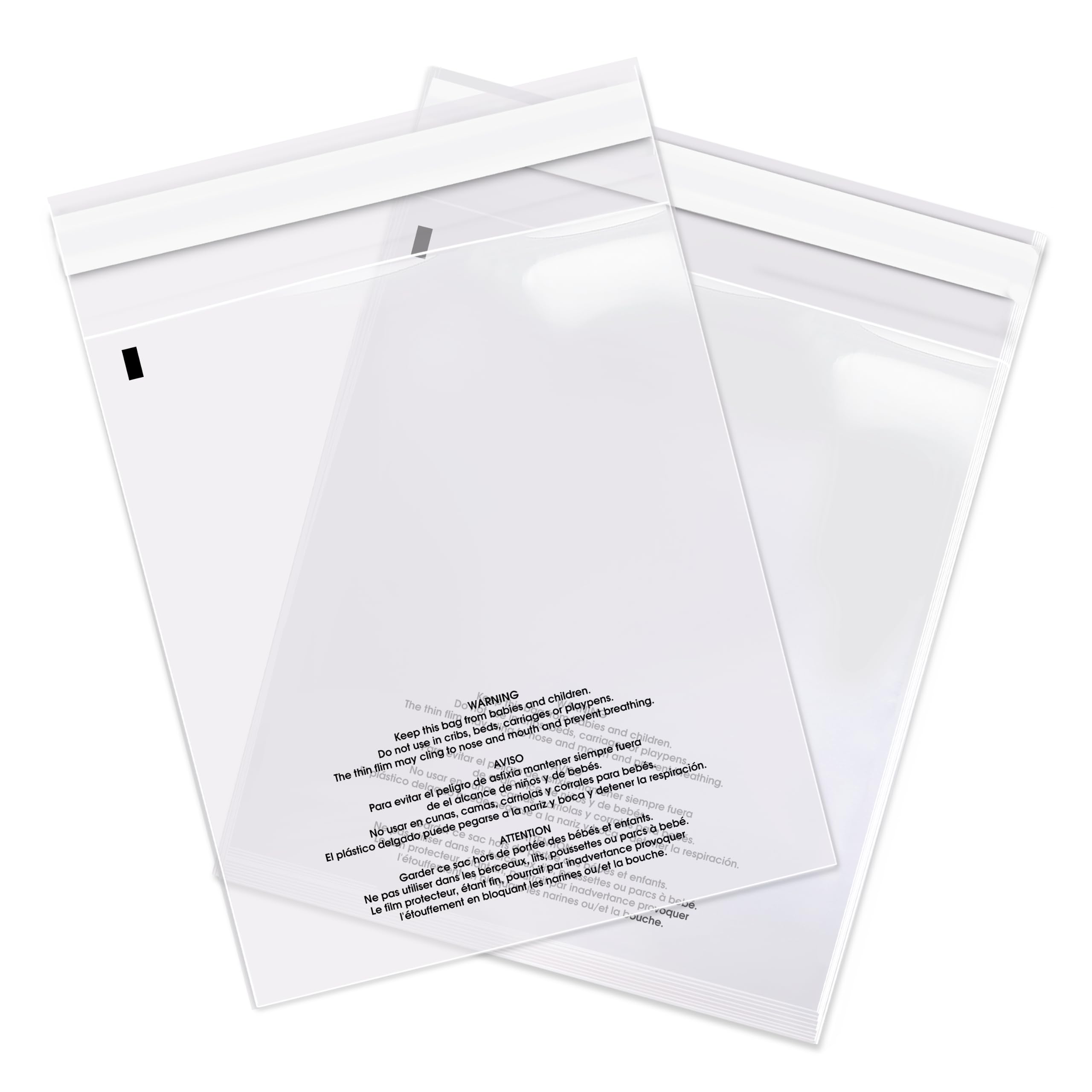 Spartan Industrial - 4    X 6    (1000 Count) Self Seal Clear Poly Bags With Suffocation Warning For Retail Packaging, Shipping