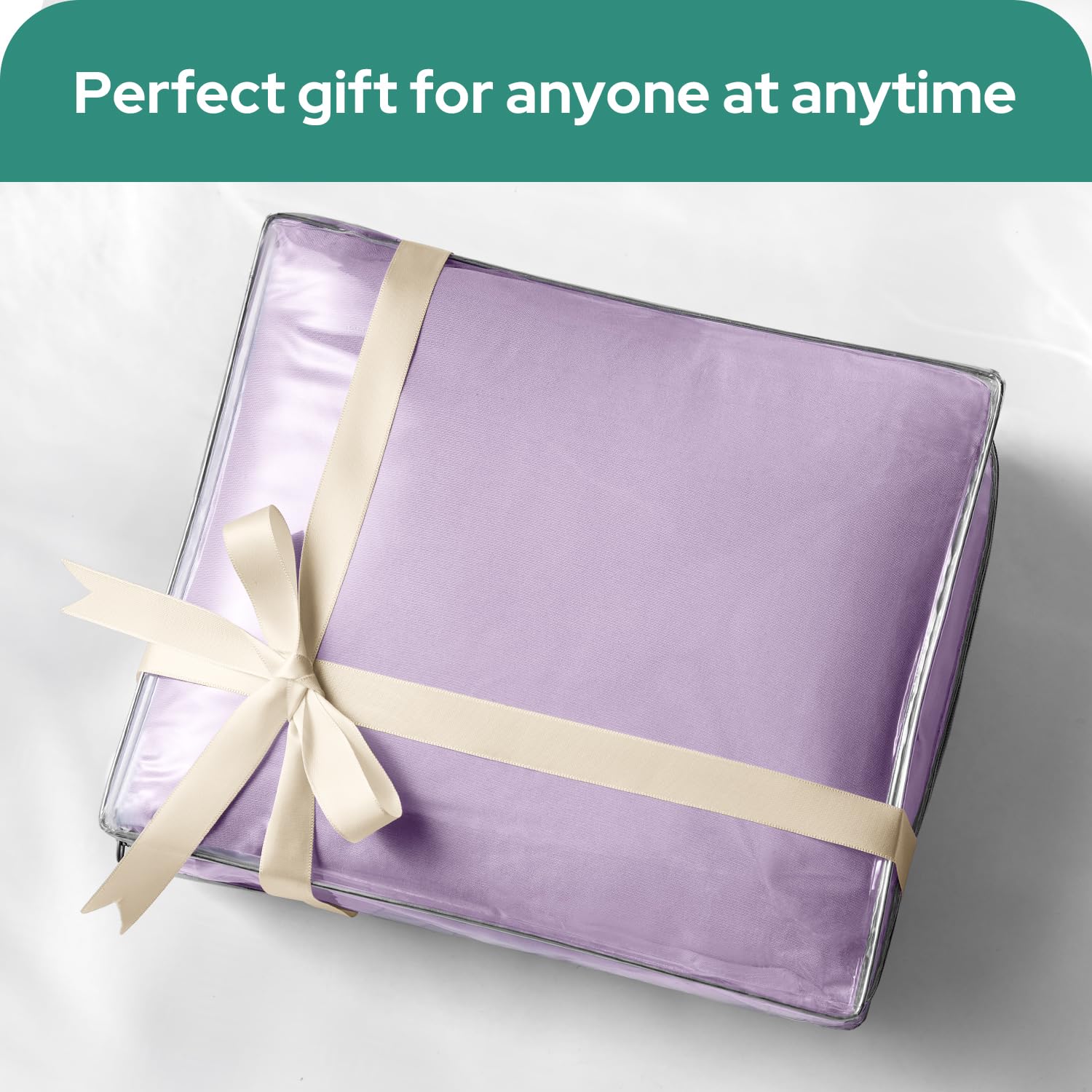 Homeideas King Size Bed Sheets - 6 Piece Set (Lavender) - Extra Soft Brushed Microfiber 1800 Bedding Sheets, Deep Pocket, Wrinkle & Fade Free