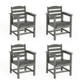 Vingli Outdoor Dining Chairs Set Of 4, Hdpe Outdoor Patio Chairs All-Weather Durable Garden Seating For Poolside, Deck, Porch (G