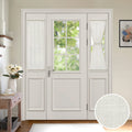 Miulee Sidelight Door Curtains Set Of 2 With Translucent Look Faux Linen Light Filter Window Sheers And Voile 25 Inches Wide By