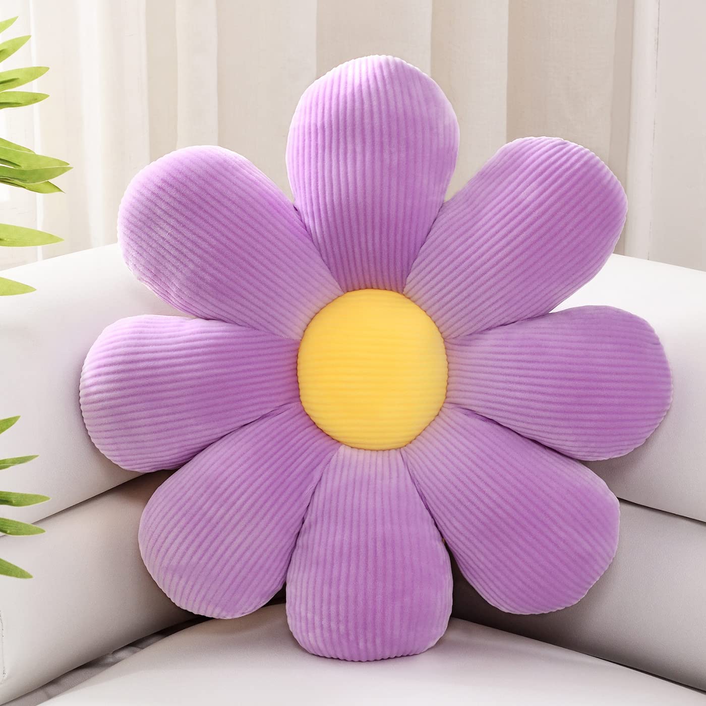 Sioloc Flower Pillow,Flower Shaped Throw Pillow Butt Cushion Flower Floor Pillow,Seating Cushion,Cute Room Decor & Plush Pillow
