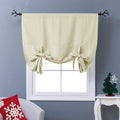 NICETOWN Tie Up Curtain Thermal Insulated Short Window Shade Light Blocking Curtains for Bathroom/Kitchen, Rod Pocket Panel- 42i