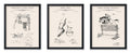 Poster Master 3-Piece Riding Saddles Patent Print - Equestrian Blueprint Poster - Horse Boot Art - Technical Drawing Design - Sp