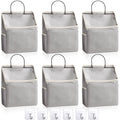Chumia 6 Pack Wall Hanging Storage Basket Bathroom Closet Hanging Storage Bag over the Door Organizer Basket Bedroom Wall Organi