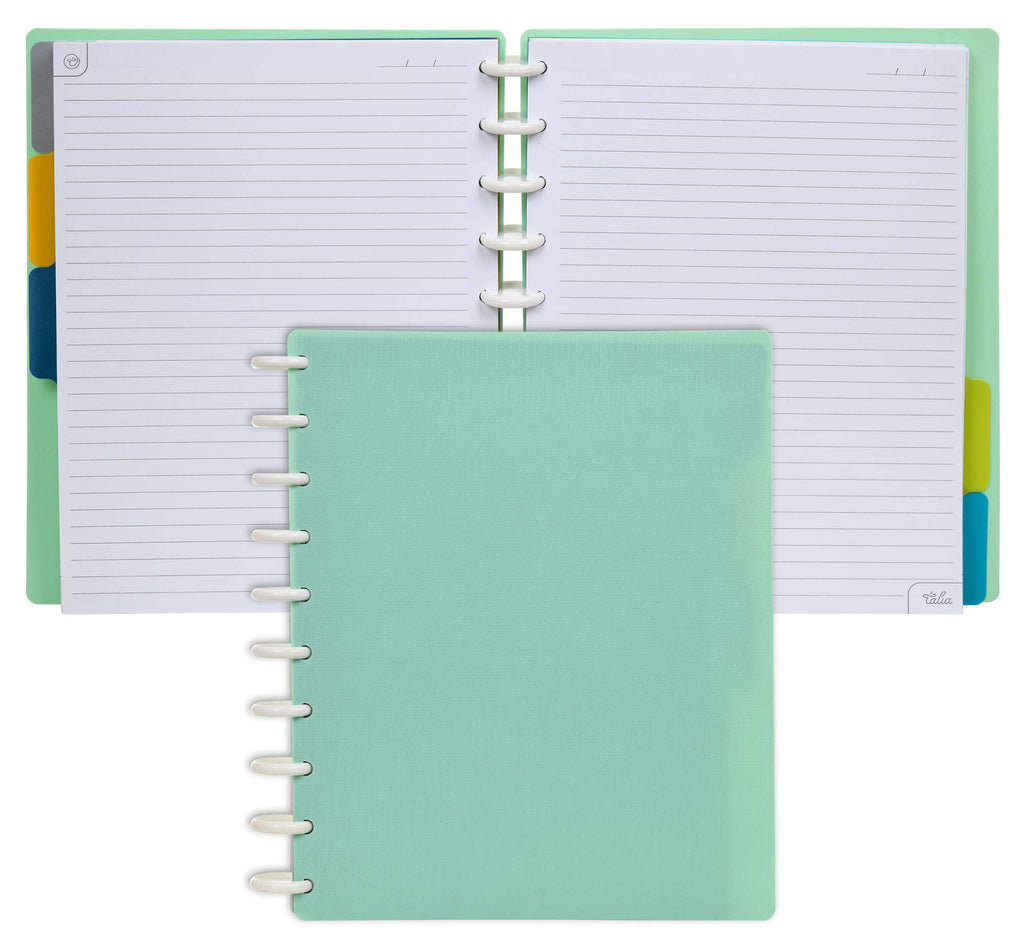 Talia Discbound Notebooks, Planner, Customizable, (Sage Green, Midsize (7.5In X 9.75In))