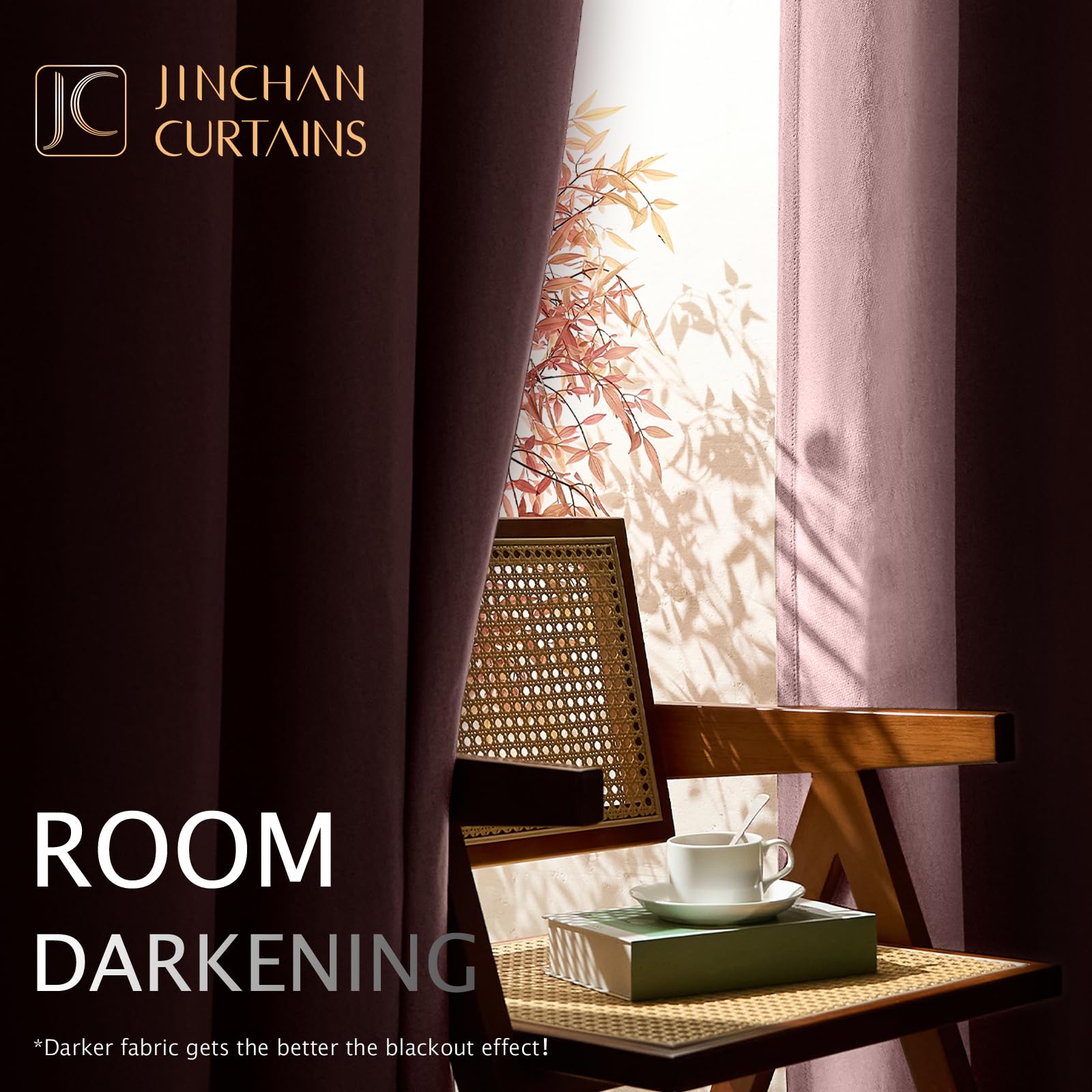 Jinchan Pink Linen Textured 75% Blackout Curtain 96 Inch Long For Living Room Darkening Curtain Pink Thermal Insulated Grommet Top Window Drape For Bedroom Curtain Pink 1 Panel Dusty Pink