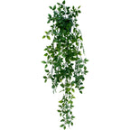 LOYWREE 1 Pack Artificial Hanging Mandala Plants with Pot Fake Potted Plants Suitable for Indoor Outdoor Patio Shelf Wall D  cor
