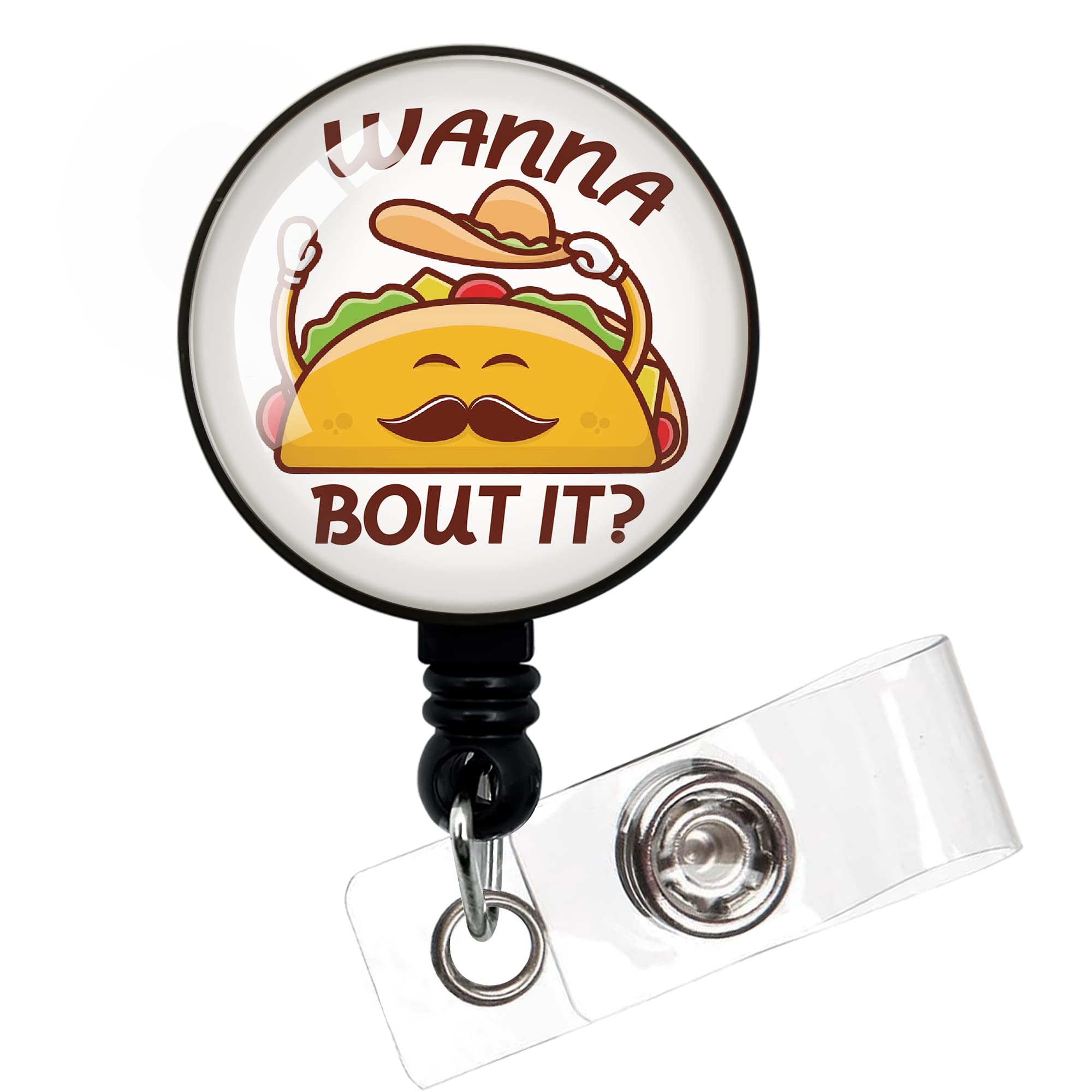 Wanna Bout It,Funny Badge Reel,Retractable Id Card Badge Holder With Alligator Clip,Speech Language Pathologist Badge,Slp Gift,S