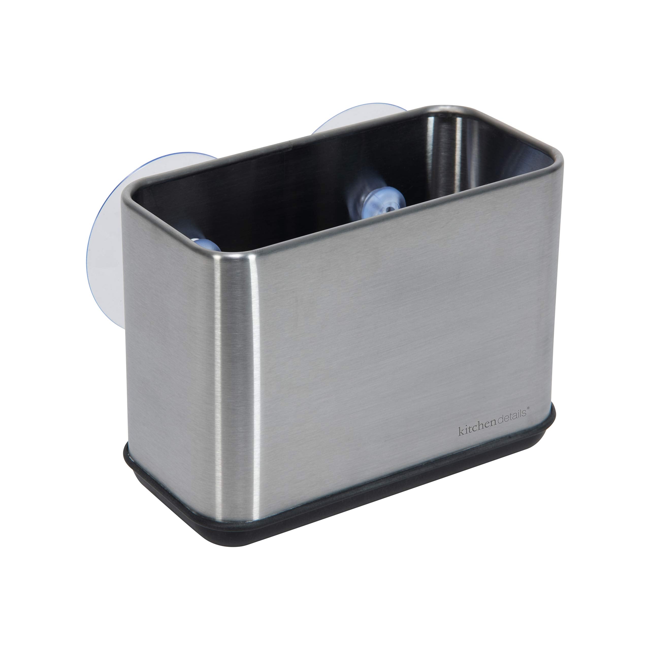 Kitchen Details Cup Sponge Holder/Basket, Space-Saving, Perfect for Kitchen or Bathroom, Sleek, in Stainless Steel Suction Sink 