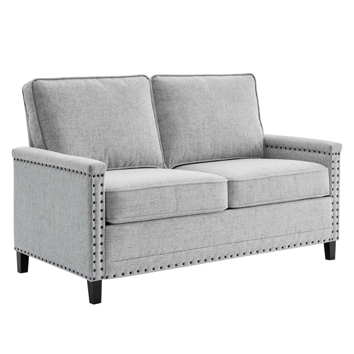 Modway Ashton Sofas, Loveseat, Light Gray