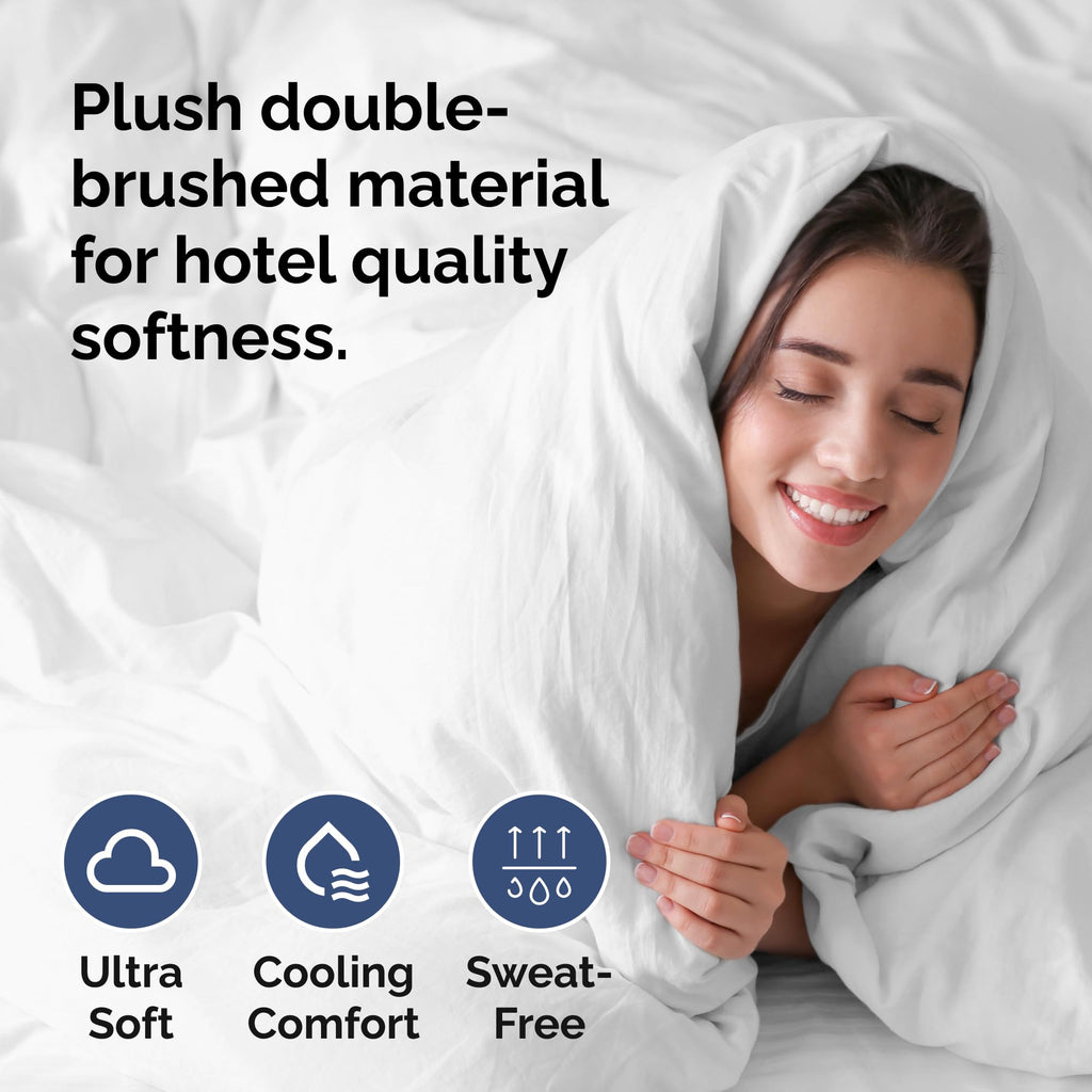 Duvet Cover Twin/Twin Xl Size Set - Extra Soft Twin/Twin Xl Size Duvet Cover 68 X 90 With 1 Pillow Shams - Hotel Luxury And Fade Free With Zipper Closures & Ties - Breathable Bedding Set (Off White)
