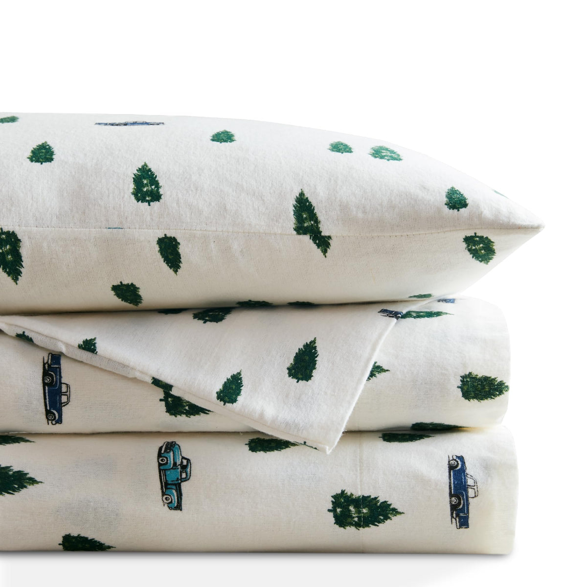 Codi Flannel Sheets King Size- 4 Pieces Ultra Soft Warm Sheet Set, Cozy 100% Cotton Bedsheets, Novelty Printed Bedding Sets, 14