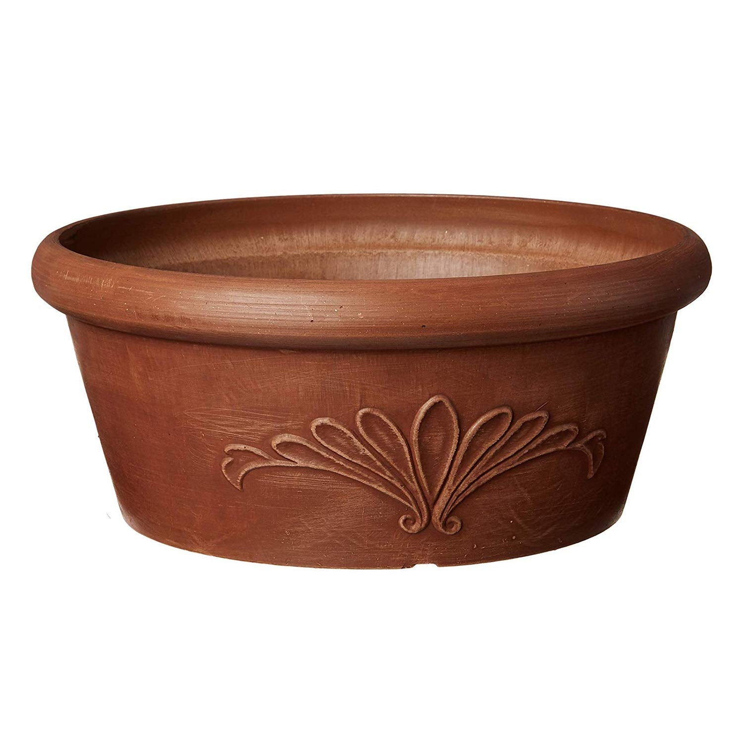 Arcadia Garden Products Psw Pot Ta25Tc Collection Shallow Bulb Pan Planter Dish Low Bowl For Succulents, Bonsai, Fairy Gardens,