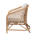 Baxton Studio Patsy Natural Rattan Armchair