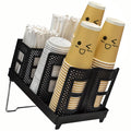 Coffee Cup Holder Organizer Unbreakable 2IN1 Paper Cup and Lid Holder with Straw Organizer Adjustable Paper Cup Holder for Cou