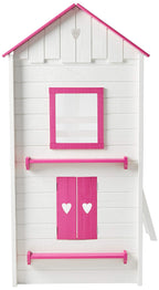 Donco Kids Sweet Heart Novelty Twin Over Twin Bunkbed In White & Pink Finish