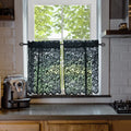 Aligogo Black Lace Curtains 24 Inch Length Goth Kitchen Curtains Window Small Curtains For Door Window Cafe Curtains Privacy Tie