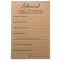 RXBC2011 Kraft Rustic Wedding advice and well wishes cards for the soon to be Mr and Mrs Bride and Groom Newlyweds Bridal Shower