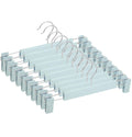 Pants Hangers with Clips Skirt Hangers for Women Plastic Clip Hangers for Pants Clothes Hangers (30pack, Blue)