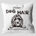 Grace Yonks Its Not Dog Hair Its Labradoodle Glitter Throw Pillow Covers, Painting Labradoodle Gifts For Dog Lover,18 X 18 Inch