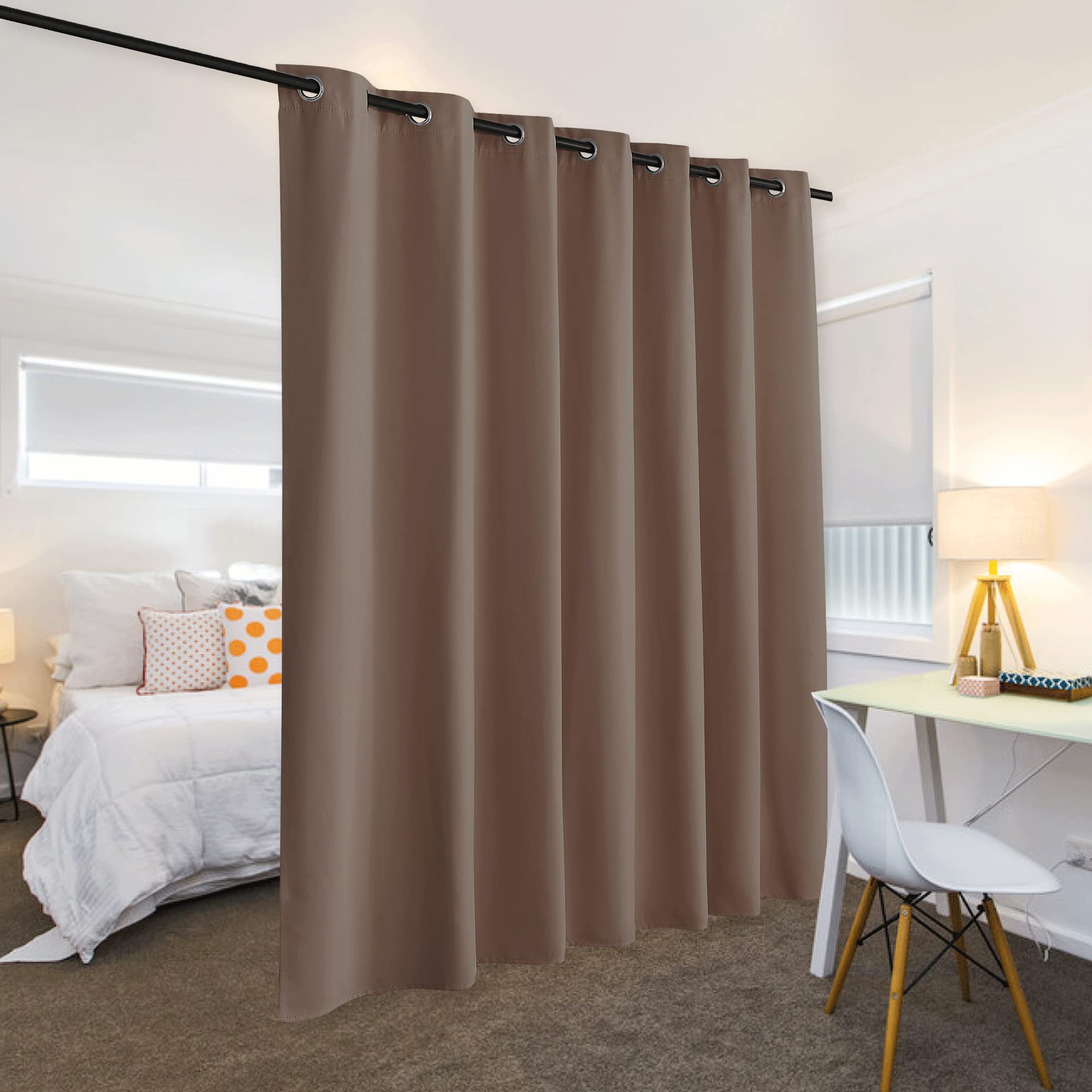 Ryb Home Partition Room Divider Curtains Blackout Privacy Seperating Space Vertical Blinds Windproof Light Block For Shared Apar