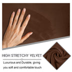 Ulticor 4-Piece, 1 Seat Recliner Cover, Velvet Stretch Reclining Chair Covers For 1 Cushion Reclining Sofa, Single Seat Recliner Couch Cover, Thick, Very Soft, Machine Washable (Chocolate)