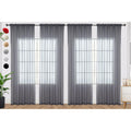 Spacedresser Grey Sheer Curtains 4 Panels Rod Pocket Semi-Sheer Curtain 63 Inches Long Light Filtering Voile Window Drapes For B