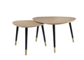 Acme Furniture Allison Nesting Table, Natural & Black