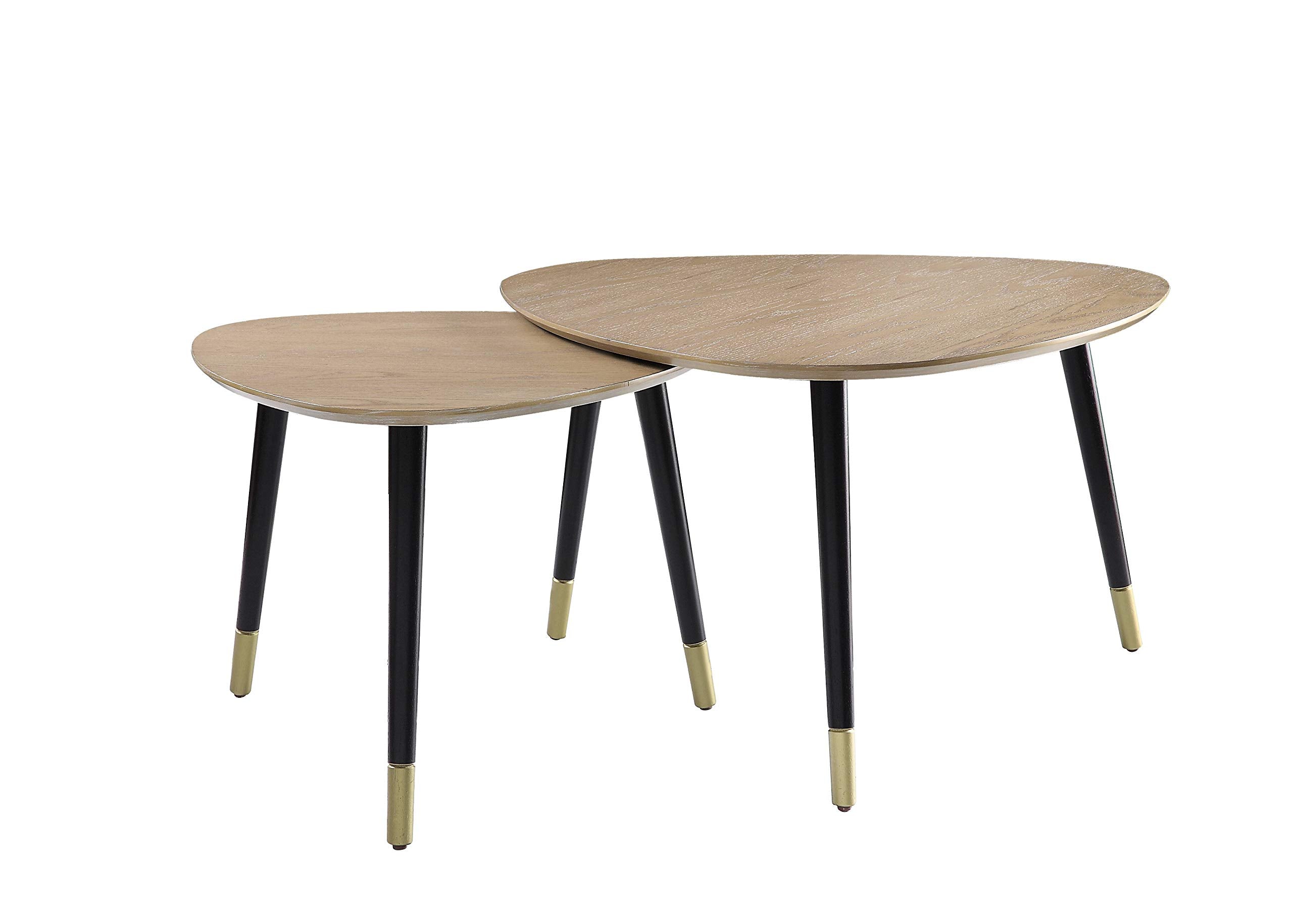 Acme Furniture Allison Nesting Table, Natural & Black