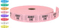 Tacticai 2000 Raffle Tickets, Admit One, Single Roll, Ticket For Events, Entry, Class Reward, Fundraiser & Prizes - Pink (1 Of 8