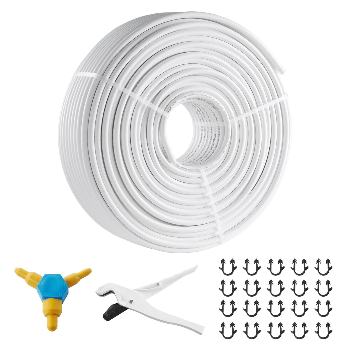 VEVOR PEX-AL-PEX Tube, 656ft, 5/8'' Diameter Aluminum-Plastic Composite Pipe Oxygen Barrier Radiant Floor PEX Pipe, 0.08'' Thick