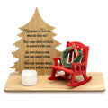 Christmas in Heaven Decoration Christmas Memorial Candle Holders Rocking Chair Ornament Save A Seat Memorial Gift Xmas Decor