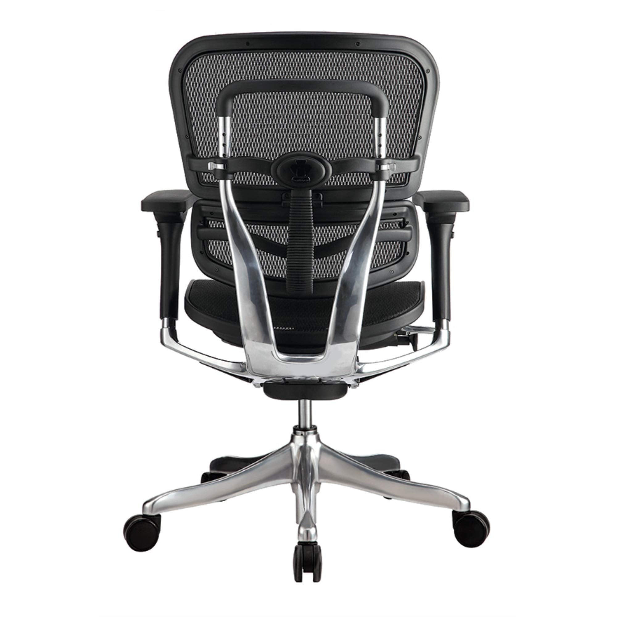 HomeRoots 26.4' x 26' x 39.4' Black Mesh Elite Mid Back Chair