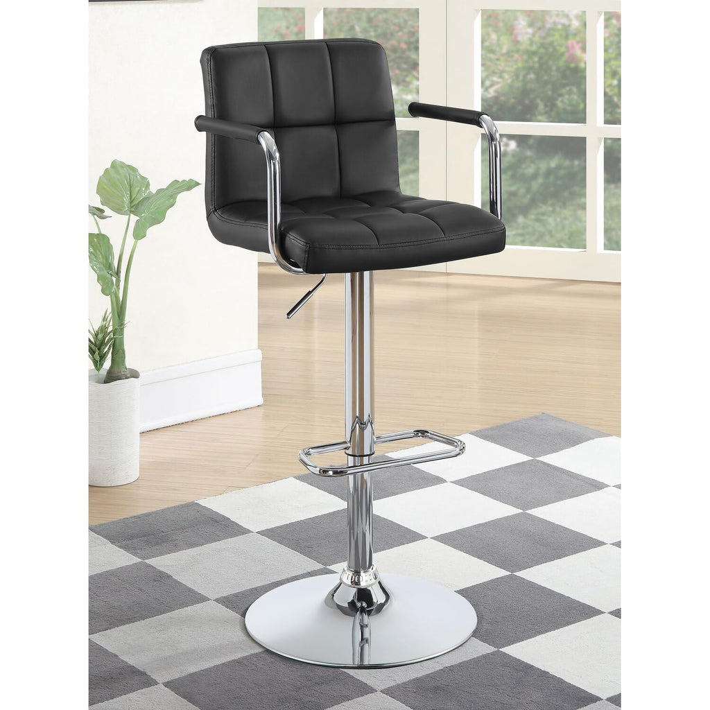 Coaster Furniture Adjustable Bar Stool Black/Black 121095